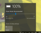 The Power-Mode slider allows users to select from four preset power modes for battery life or performance. (Source: Own)