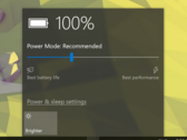 The Power-Mode slider allows users to select from four preset power modes for battery life or performance. (Source: Own)