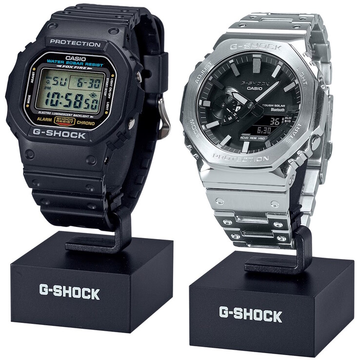 The G-Shock C-shaped watch stand comes in a set of two. (Image source: Casio)