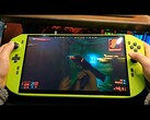 Close-up of a DIY RTX 4090-powered handheld gaming PC, running Cyberpunk 2077. (Image source: Qīngchén DIY on bilibili)