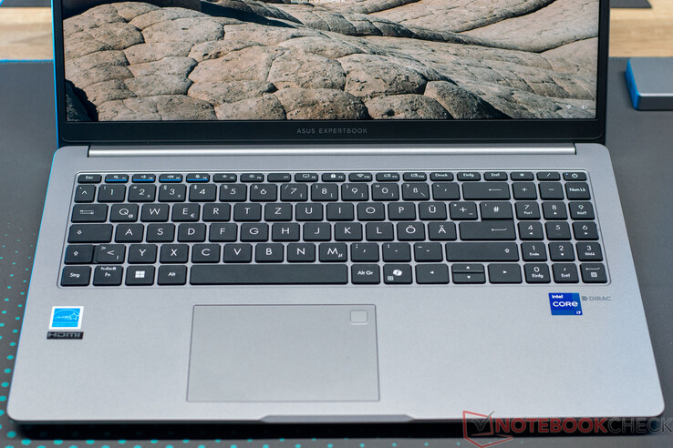 The Asus ExpertBook P1's input devices