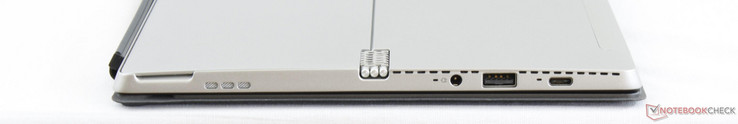 Right: 3.5 mm combo audio, USB 3.0, USB Type-C Gen. 1