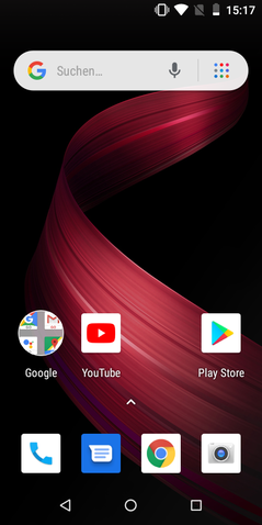 Default home screen