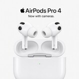 AI generated render of AirPods Pro 4 with cameras.