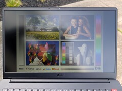 Outdoors under shade