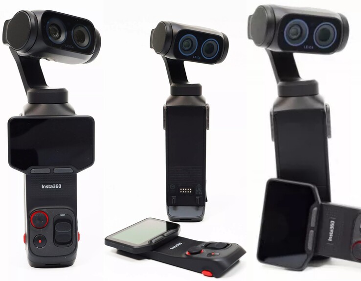Official Insta360 Luna Ultra images show the detachable remote. The camera also comes in white.