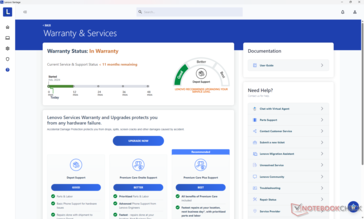 Warranty and support status