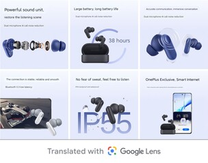 Main highlights of the earbuds (Image source: OnePlus)