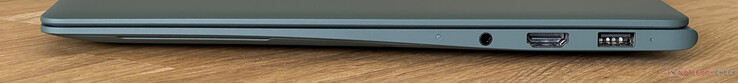 Right: 3.5 mm stereo, HDMI 2.1, USB-A 3.2 Gen.1 (5 Gbit/s)