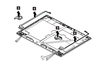 The ThinkPad T480 features metal brackets that spread the load on the hinges across the height of the lid. (Image source: Lenovo)