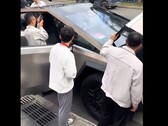 BYD employees sure do seem interested in the Cybertruck, if the video is anything to go by. (Image source: @ahlnlj)