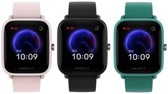 The Huami Amazfit Pop comes in pink, black, and turquoise. (Image source: Huami - edited)