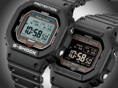 The new Casio positive display model (GW-BX5600-1) and the negative display variant (GW-BX5600-1A1), pictured. (Image source: Great G-Shock World)