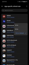 App-specific refresh rate