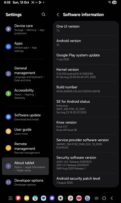 Samsung Galaxy Tab A11 software