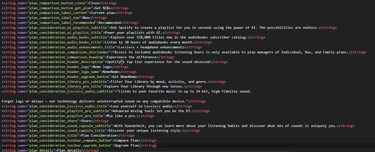 A portion of the leaked code (Image Source: u/Hipixely via Reddit)