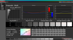 Grayscale before calibration (vs. P3)