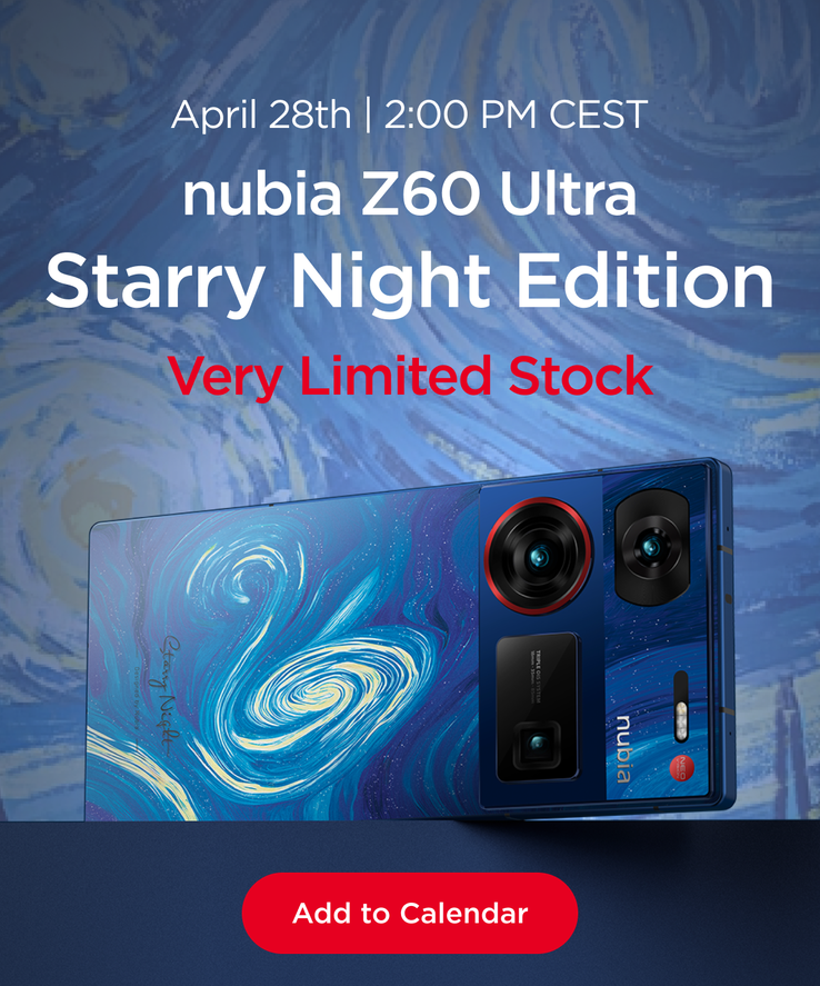 Nubia hypes the upcoming Z60 Ultra Starry Night edition. (Source: Nubia)