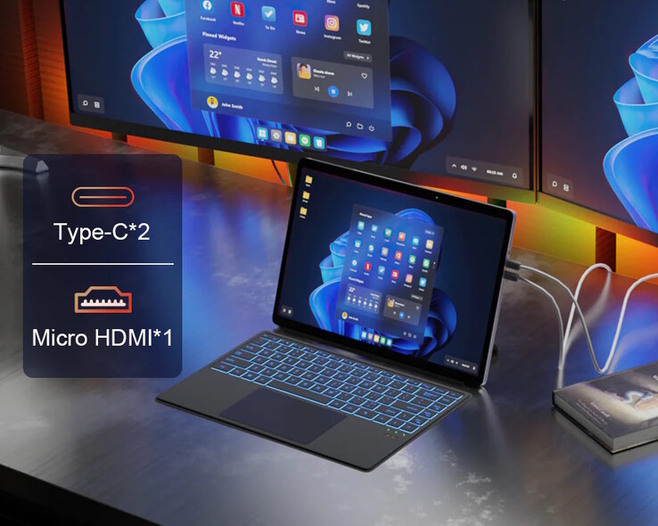 USB-C 端口允许连接显示器