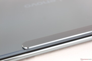 Webcam module protrudes from the top of the outer lid unlike on most other laptops