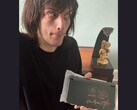 The 1st prize New Nintendo 3DS XL from NWC 2015 signed by Shigeru Miyamoto