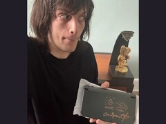 The 1st prize New Nintendo 3DS XL from NWC 2015 signed by Shigeru Miyamoto
