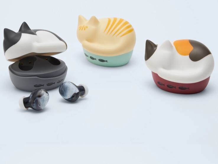 The new colors added to the Neko HP-C28BT earbud lineup are Hachiware, Chatora, and Mike (left to right). (Image source: Radius)