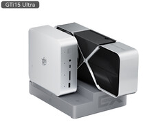The GTi15 Ultra, which has 64 GB of RAM and 1 TB of storage, is now available worldwide. Pictured: the mini PC with eGPU dock. (Image source: Beelink)