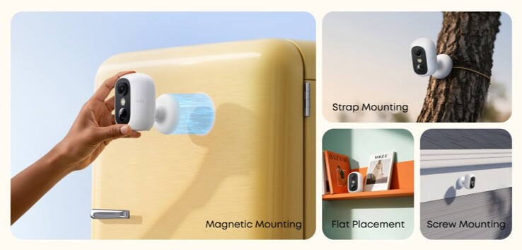 The eufyCam C35 security camera can be mounted in several ways. (Image source: eufy)