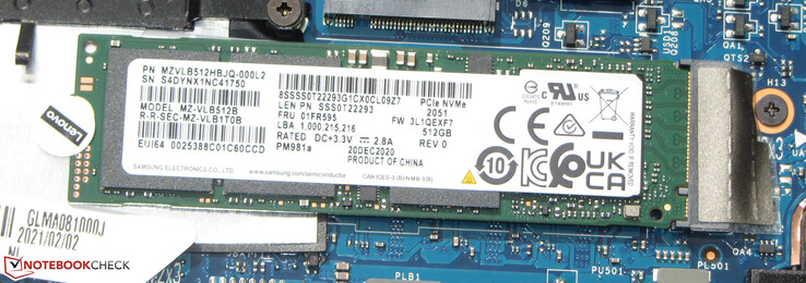 An NVMe SSD is used.