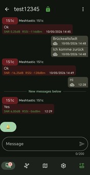 The Meshtastic app essentially works like a messenger