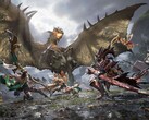 Monster Hunter Outlanders Mobile promotional artwork.
