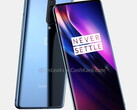The OnePlus 8 will supposedly be the mid-tier device in the OnePlus 8 series. (Image source: @OnLeaks & CashKaro)