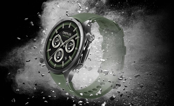 The OnePlus Watch 3 has a titanium bezel, MIL-STD-810H rating, and IP68 rating. (Image source: OnePlus)