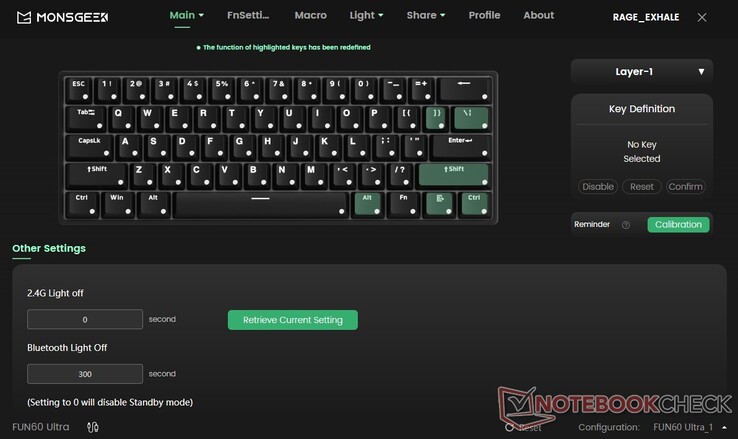 Standby mode customization