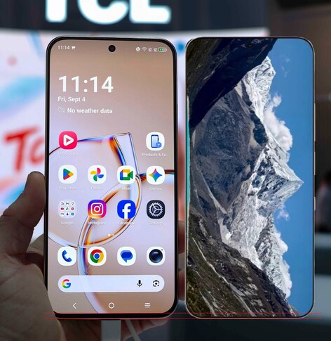 TCL is advertising the new P80 Ultra with extremely thin bezels that have nothing to do with reality.