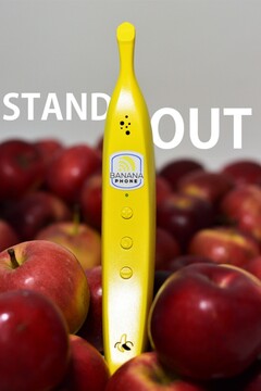 Slightly suggestive and one-hundred-percent inedible: the Banana Phone. (Source: Indiegogo)