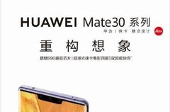 This poster purports to show the Huawei Mate 30. (Source: Twitter)