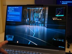 Panther Lake Core Ultra X9 388H and Intel Arc B390 iGPU running Cyberpunk 2077 on ultra settings. (Image source: ETA Prime via YouTube)
