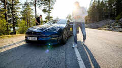 Summer Model S range test shows it&#039;s efficiency champ (image: Motor.no)