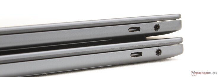 Top: 2026 XPS 14 OLED, Bottom: 2026 XPS 14 IPS. The minor difference in thickness is barely noticeable