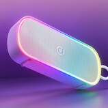 The A-bean SP101 speaker has an IPX7 waterproof rating. Pictured: the white colorway of the wireless speaker.