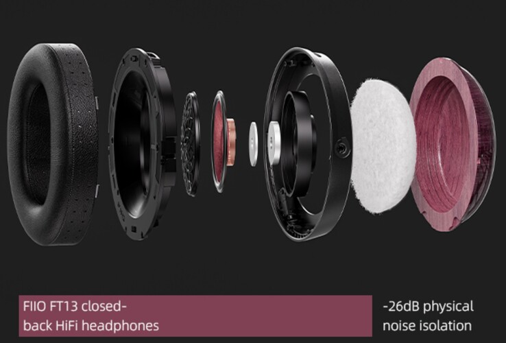 The FiiO FT13 utilizes sound-absorbing cotton and sound-dissipating chambers and tubes to reduce background noise for better enjoyment of music. (Image source: FiiO)