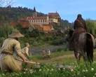 An image showing a castle and characters in Kingdom Come: Deliverance.
