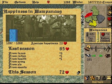 Pictured: A gameplay screenshot from Lords of the Realm II.