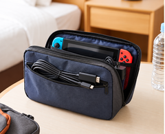 Nintendo Switch with packed cable