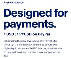 PayPal stablecoin now available (Source: PayPal)