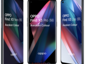 The first render of all three Oppo Find X3 series smartphones. (Image: Oppo/Evan Blass)