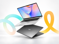 Asus Vivobook S14 and S16 laptops shown from different angles