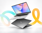 Asus Vivobook S14 and S16 laptops shown from different angles